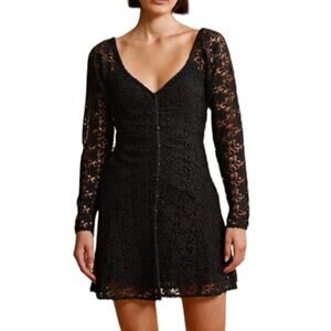 By TiMo Dress Women's Size Small Black Floral Lace Whimsigoth Romantic